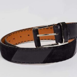 Savuti (Mystery) Sartorial Suede & Smooth Leather Belt